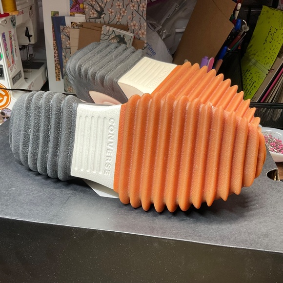 Converse Run Star Motion CX platform sneaker mens 9.5 womens 11 orange high top - Picture 13 of 17